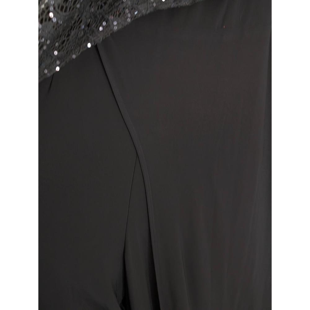 R&M Richards Navy Sequin Lace One Shoulder Jumpsuit Size 16 Evening Formal - Picture 5 of 10
